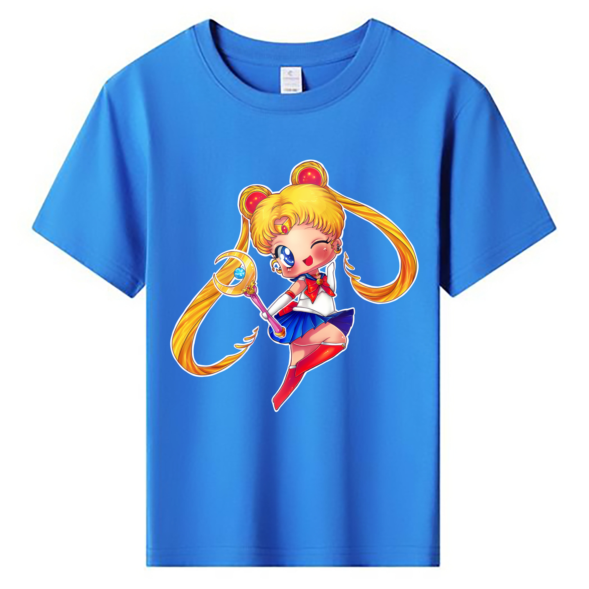 （画像用） 美少女戦士セーラームーン 月野 うさぎ つきの うさぎ Sailor Moon Tsukino Usagi 綿100％キッズTシャツ（フロントプリント）